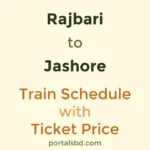 Rajbari to Jashore Train Schedule with Ticket Price