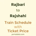 Rajbari to Rajshahi Train Schedule with Ticket Price