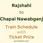 Rajshahi to Chapai Nawabganj Train Schedule with Ticket Price
