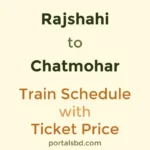 Rajshahi to Chatmohar Train Schedule with Ticket Price