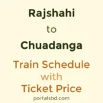 Rajshahi to Chuadanga Train Schedule with Ticket Price