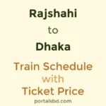 Rajshahi to Dhaka Train Schedule with Ticket Price