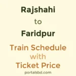 Rajshahi to Faridpur Train Schedule with Ticket Price