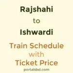 Rajshahi to Ishwardi Train Schedule with Ticket Price