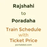 Rajshahi to Poradaha Train Schedule with Ticket Price