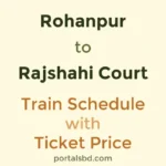 Rohanpur to Rajshahi Court Train Schedule with Ticket Price