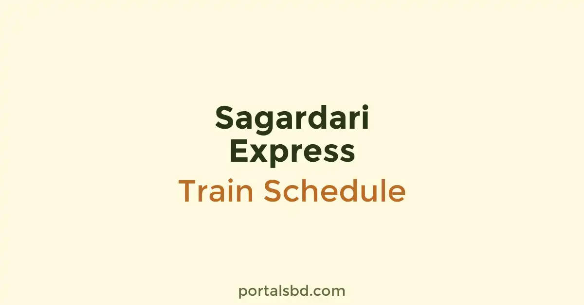Sagardari Express Train Schedule