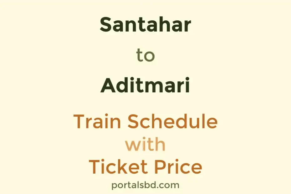 Santahar to Aditmari Train Schedule with Ticket Price