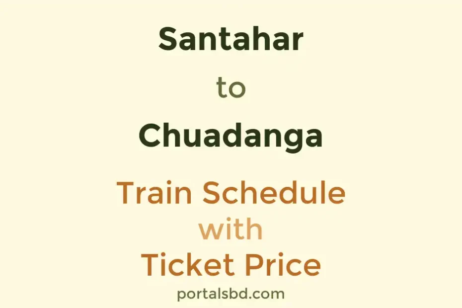 Santahar to Chuadanga Train Schedule with Ticket Price