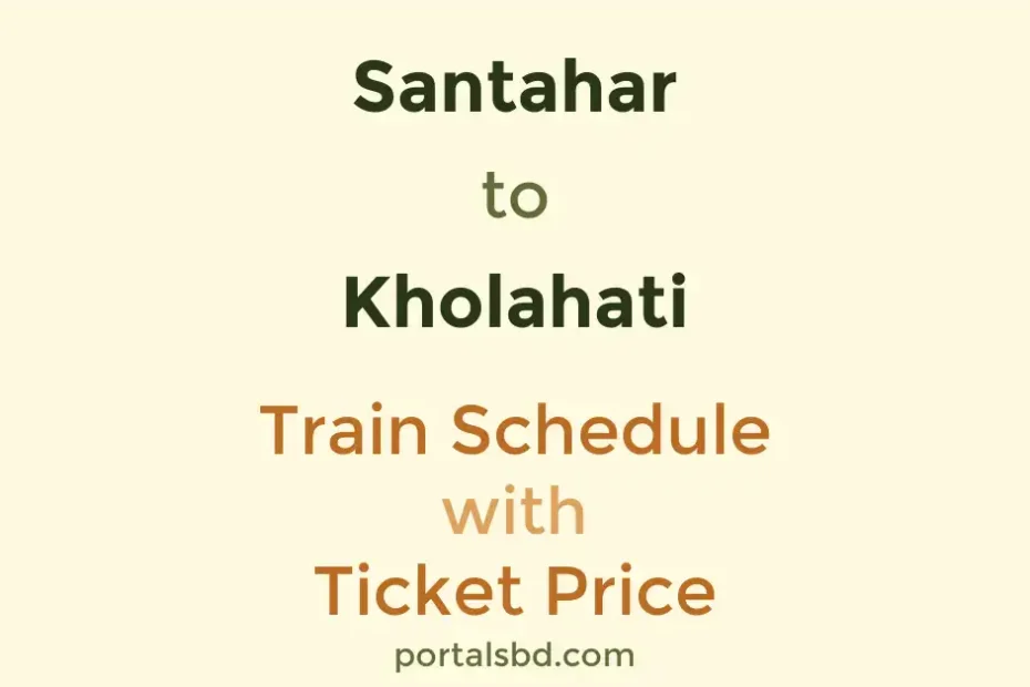Santahar to Kholahati Train Schedule with Ticket Price