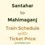 Santahar to Mahimaganj Train Schedule with Ticket Price