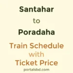 Santahar to Poradaha Train Schedule with Ticket Price