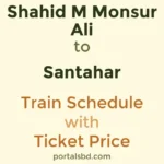 Shahid M Monsur Ali to Santahar Train Schedule with Ticket Price