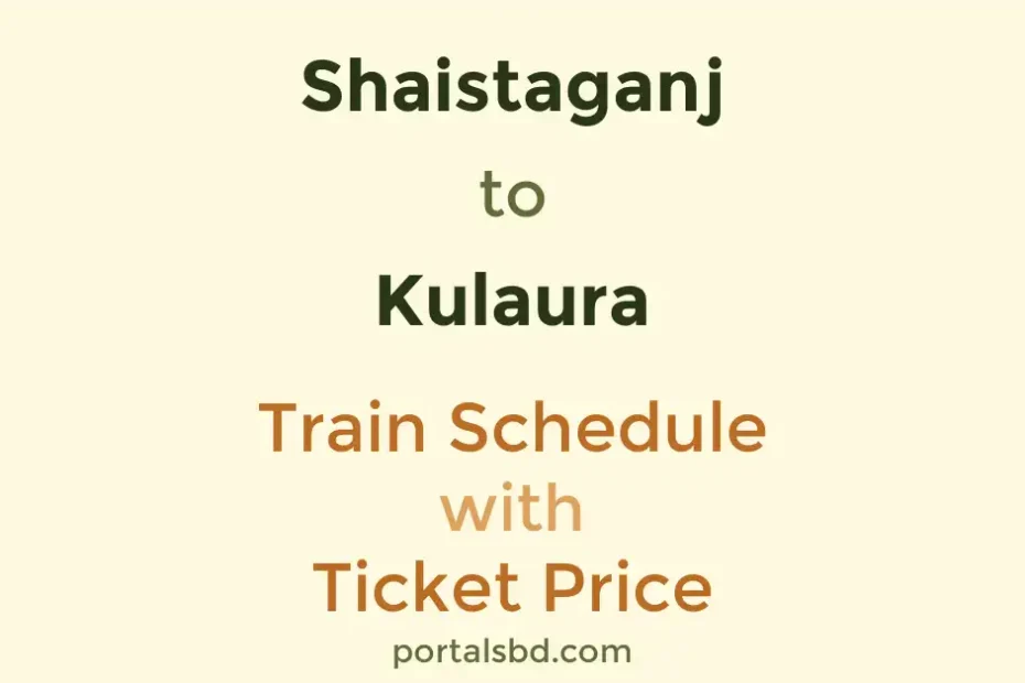Shaistaganj to Kulaura Train Schedule with Ticket Price