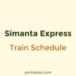 Simanta Express Train Schedule