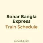 Sonar Bangla Express Train Schedule