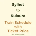 Sylhet to Kulaura Train Schedule with Ticket Price