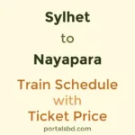 Sylhet to Nayapara Train Schedule with Ticket Price