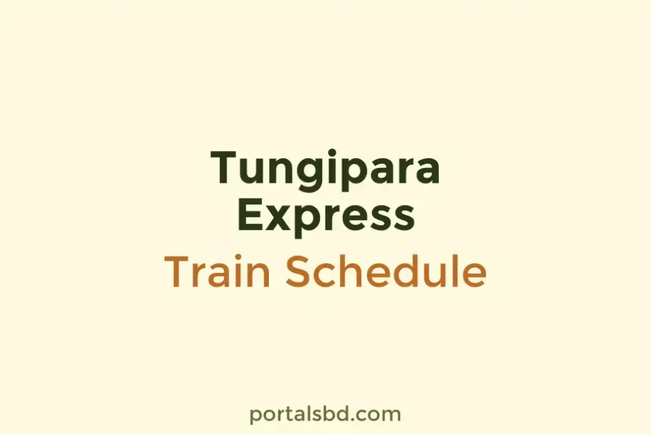 Tungipara Express Train Schedule