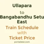 Ullapara to Bangabandhu Setu East Train Schedule with Ticket Price