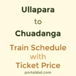 Ullapara to Chuadanga Train Schedule with Ticket Price