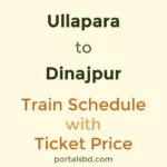 Ullapara to Dinajpur Train Schedule with Ticket Price