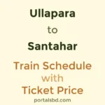 Ullapara to Santahar Train Schedule with Ticket Price